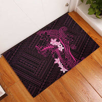 Pink Hawaii Rubber Doormat Hammerhead Shark Tattoo Curve Polynesian - Polynesian Pride