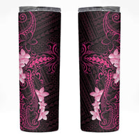 Pink Hawaii Skinny Tumbler Hammerhead Shark Tattoo Curve Polynesian - Polynesian Pride