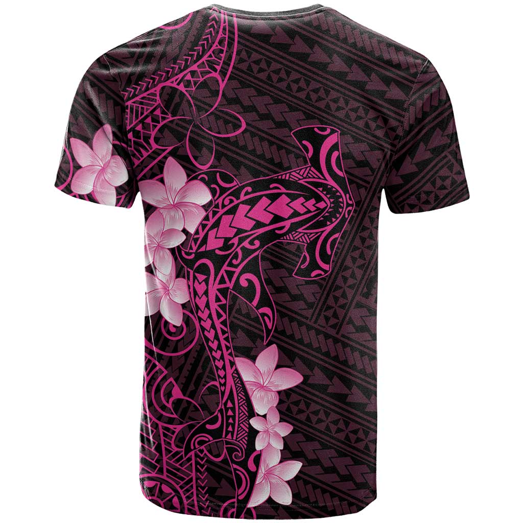 Pink Hawaii T Shirt Hammerhead Shark Tattoo Curve Polynesian - Polynesian Pride