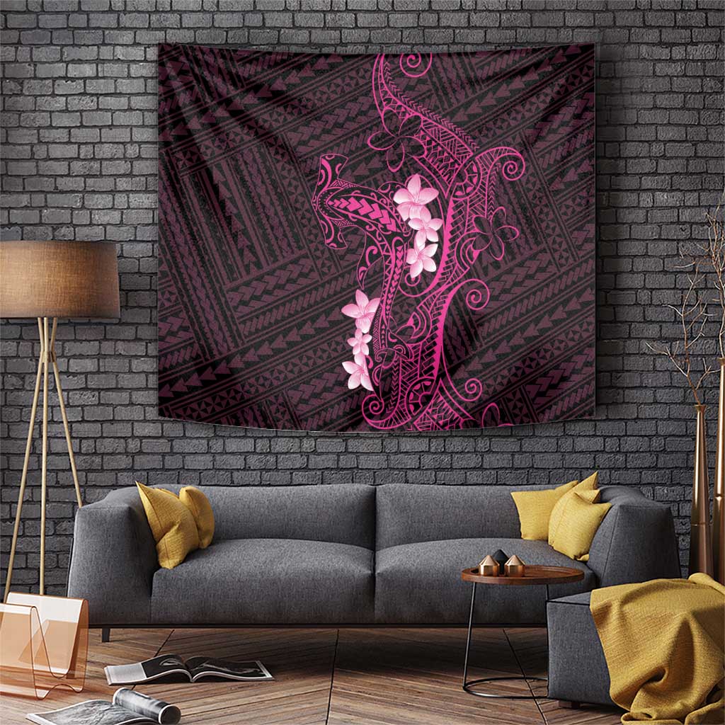 Pink Hawaii Tapestry Hammerhead Shark Tattoo Curve Polynesian - Polynesian Pride