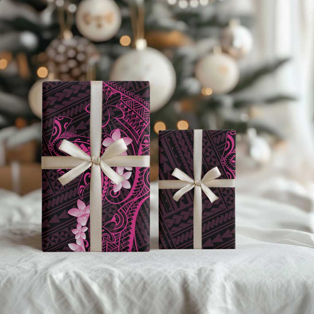 Pink Hawaii Wrapping Paper Hammerhead Shark Tattoo Curve Polynesian - Polynesian Pride