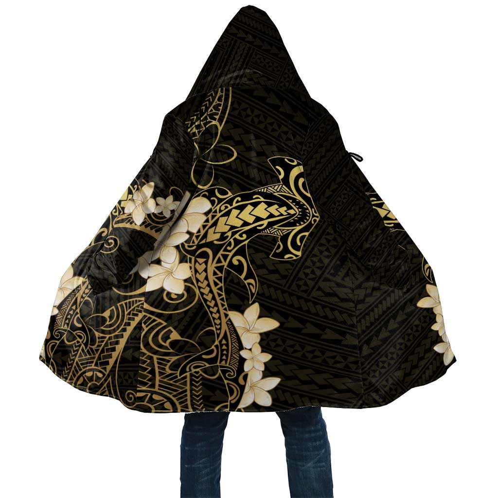 Black and Gold Hawaii Cloak Hammerhead Shark Tattoo Curve Polynesian - Polynesian Pride