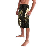 Black and Gold Hawaii Lavalava Hammerhead Shark Tattoo Curve Polynesian - Polynesian Pride