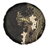 Black and Gold Hawaii Spare Tire Cover Hammerhead Shark Tattoo Curve Polynesian - Polynesian Pride