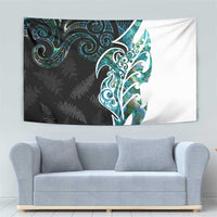 Proud Aotearoa Tapestry Maori Silver Fern Mix Paua Shell Pattern LT14 - Polynesian Pride