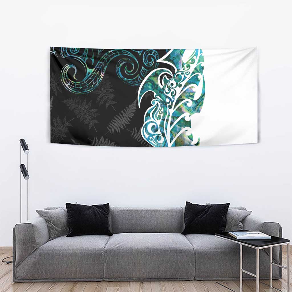Proud Aotearoa Tapestry Maori Silver Fern Mix Paua Shell Pattern LT14 - Polynesian Pride