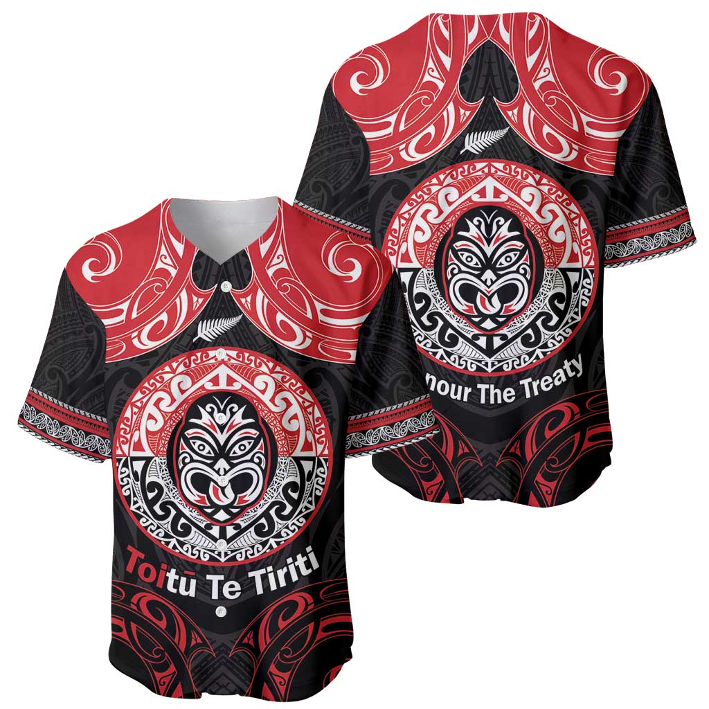 Aotearoa Toitu Te Tiriti Baseball Jersey Haka Tiki Honour The Treaty LT14 - Polynesian Pride
