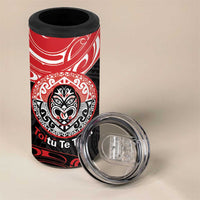 Aotearoa Toitu Te Tiriti 4 in 1 Can Cooler Tumbler Haka Tiki Honour The Treaty