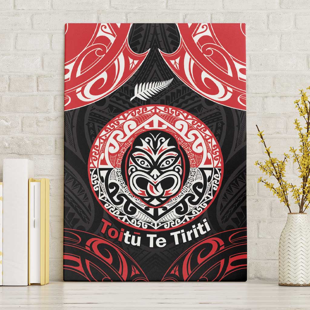 Aotearoa Toitu Te Tiriti Canvas Wall Art Haka Tiki Honour The Treaty