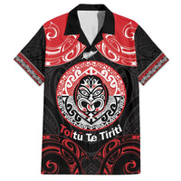 Aotearoa Toitu Te Tiriti Family Matching Tank Maxi Dress and Hawaiian Shirt Haka Tiki Honour The Treaty