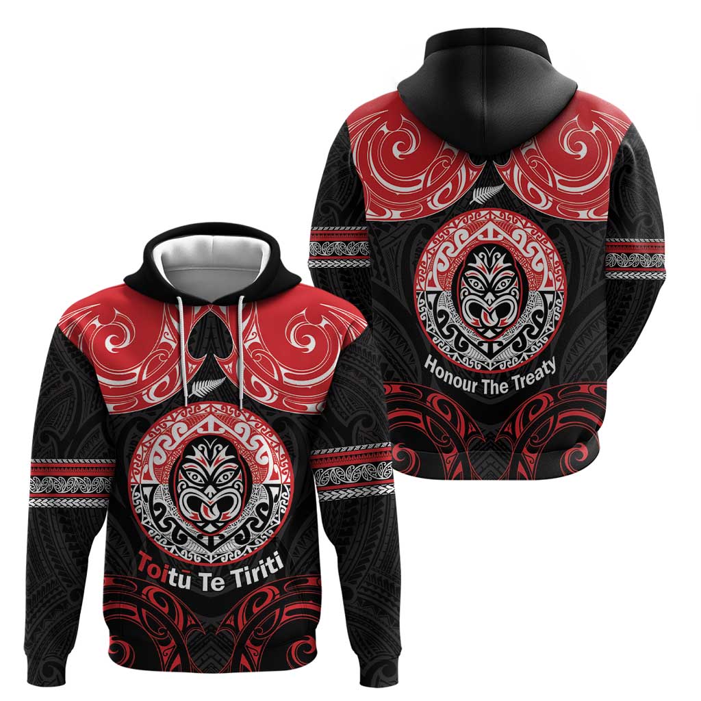 Aotearoa Toitu Te Tiriti Hoodie Haka Tiki Honour The Treaty