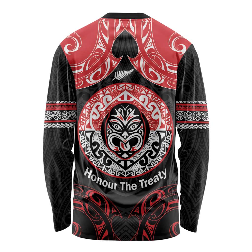 Aotearoa Toitu Te Tiriti Long Sleeve Shirt Haka Tiki Honour The Treaty