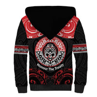 Aotearoa Toitu Te Tiriti Sherpa Hoodie Haka Tiki Honour The Treaty