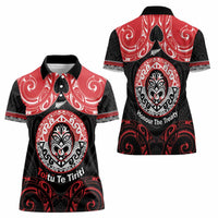 Aotearoa Toitu Te Tiriti Women Polo Shirt Haka Tiki Honour The Treaty
