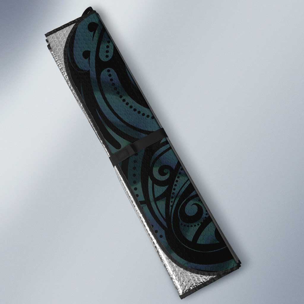 Personalized New Zealand Darts Beer Auto Sun Shade Paua Shell Aotearoa Maori Tattoo - Polynesian Pride