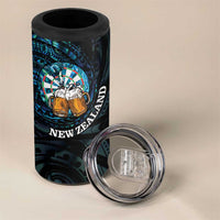 Personalized New Zealand Darts Beer 4 in 1 Can Cooler Tumbler Paua Shell Aotearoa Maori Tattoo LT14 - Polynesian Pride