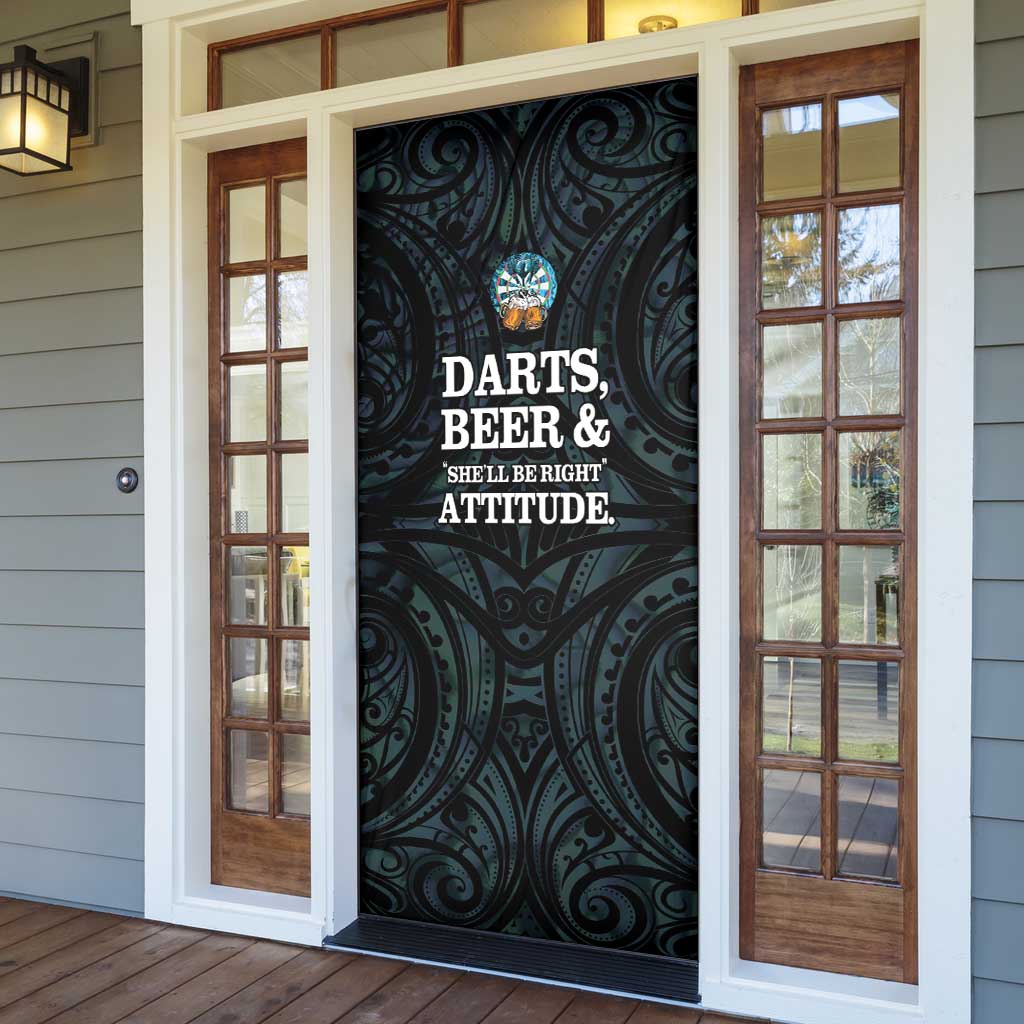 New Zealand Darts Beer Door Cover Paua Shell Aotearoa Maori Tattoo LT14 - Polynesian Pride