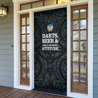 New Zealand Darts Beer Door Cover Paua Shell Aotearoa Maori Tattoo LT14 - Polynesian Pride