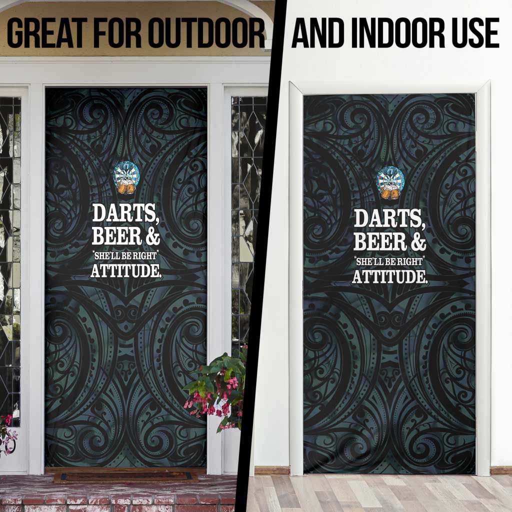 New Zealand Darts Beer Door Cover Paua Shell Aotearoa Maori Tattoo LT14 - Polynesian Pride