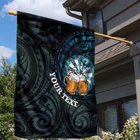 Personalized New Zealand Darts Beer Garden Flag Paua Shell Aotearoa Maori Tattoo LT14 - Polynesian Pride