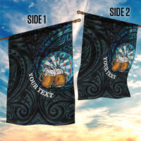 Personalized New Zealand Darts Beer Garden Flag Paua Shell Aotearoa Maori Tattoo LT14 - Polynesian Pride
