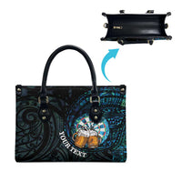 Personalized New Zealand Darts Beer Leather Bag Paua Shell Aotearoa Maori Tattoo LT14 - Polynesian Pride