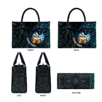 Personalized New Zealand Darts Beer Leather Bag Paua Shell Aotearoa Maori Tattoo LT14 - Polynesian Pride