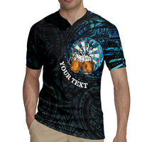 Personalized New Zealand Darts Beer Rugby Jersey Paua Shell Aotearoa Maori Tattoo LT14 - Polynesian Pride