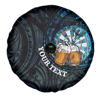 Personalized New Zealand Darts Beer Spare Tire Cover Paua Shell Aotearoa Maori Tattoo LT14 - Polynesian Pride