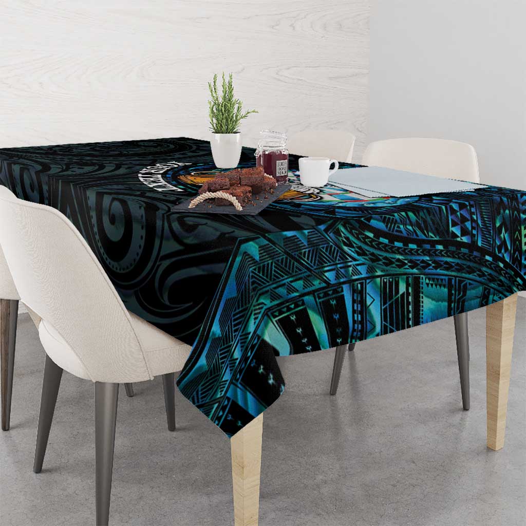 Personalized New Zealand Darts Beer Tablecloth Paua Shell Aotearoa Maori Tattoo LT14 - Polynesian Pride