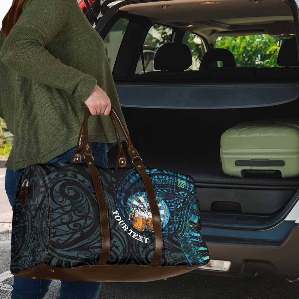 Personalized New Zealand Darts Beer Travel Bag Paua Shell Aotearoa Maori Tattoo LT14 - Polynesian Pride