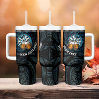 Personalized New Zealand Darts Beer Tumbler With Handle Paua Shell Aotearoa Maori Tattoo LT14 - Polynesian Pride