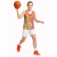 Prince Kuhio Aloha Hawaii Basketball Jersey Plumeria Ilima Lei Palaka Motifs