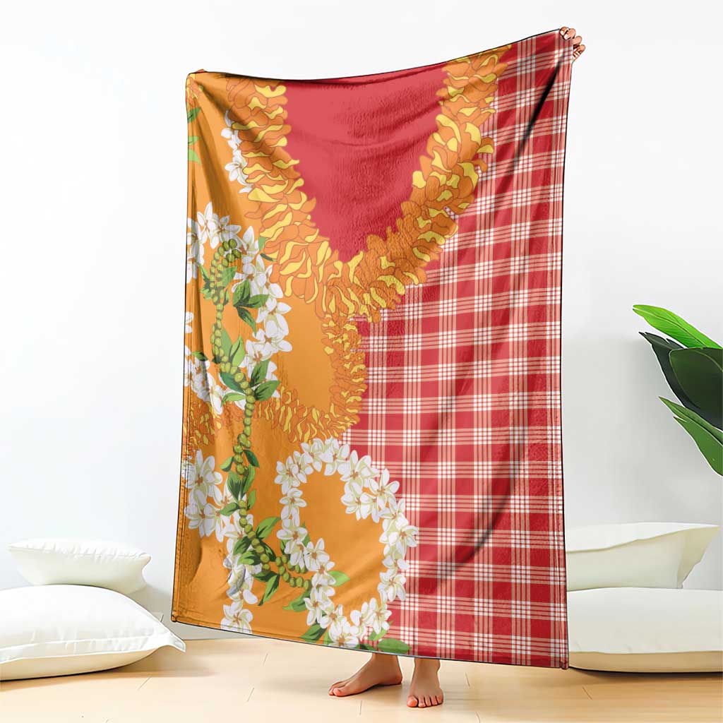 Prince Kuhio Aloha Hawaii Blanket Plumeria Ilima Lei Palaka Motifs LT14 - Polynesian Pride