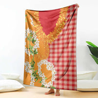 Prince Kuhio Aloha Hawaii Blanket Plumeria Ilima Lei Palaka Motifs LT14 - Polynesian Pride