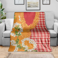 Prince Kuhio Aloha Hawaii Blanket Plumeria Ilima Lei Palaka Motifs LT14 - Polynesian Pride
