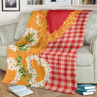 Prince Kuhio Aloha Hawaii Blanket Plumeria Ilima Lei Palaka Motifs LT14 - Polynesian Pride