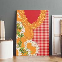 Prince Kuhio Aloha Hawaii Canvas Wall Art Plumeria Ilima Lei Palaka Motifs