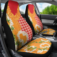 Prince Kuhio Aloha Hawaii Car Seat Cover Plumeria Ilima Lei Palaka Motifs