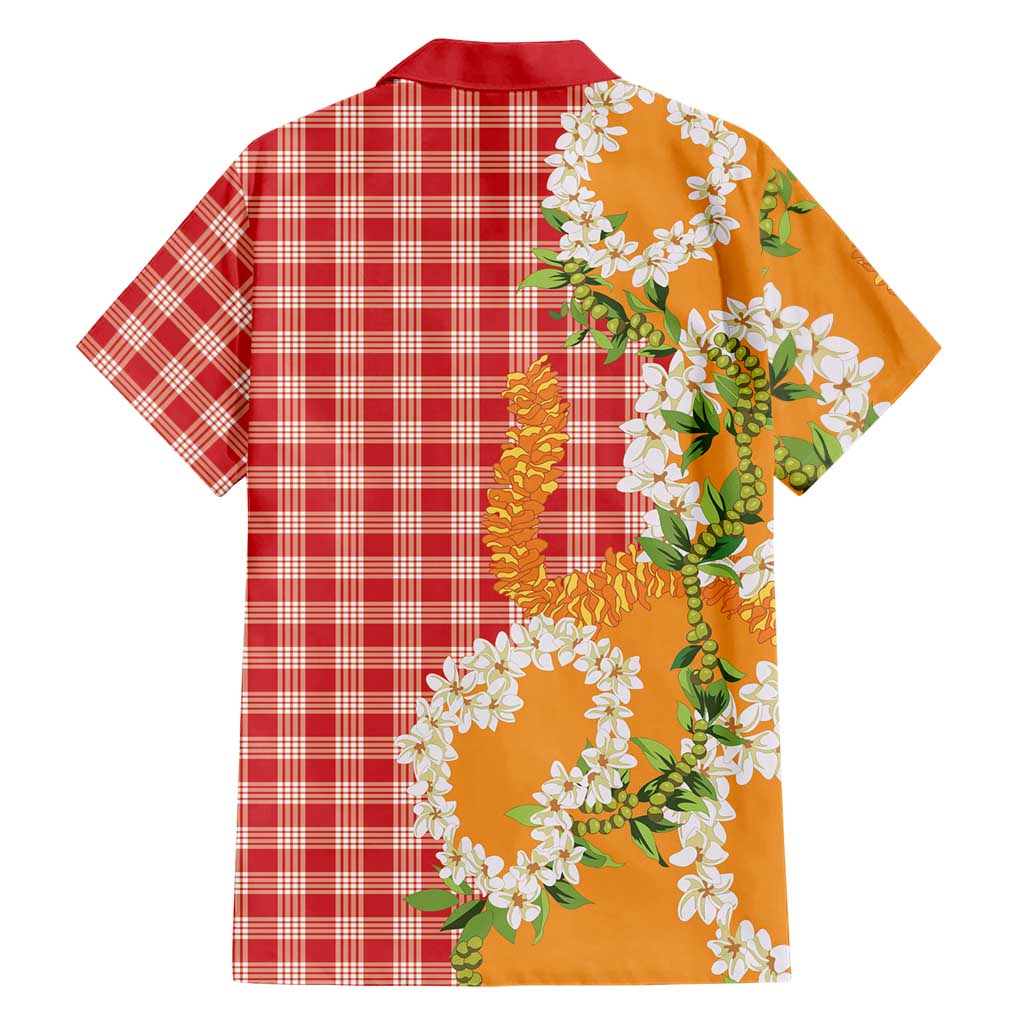 Prince Kuhio Aloha Hawaii Family Matching Off The Shoulder Long Sleeve Dress and Hawaiian Shirt Plumeria Ilima Lei Palaka Motifs LT14 - Polynesian Pride