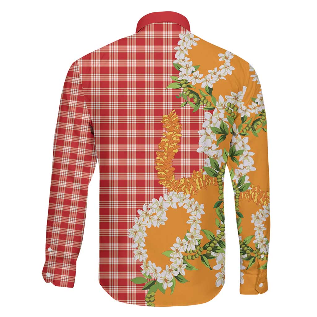 Prince Kuhio Aloha Hawaii Family Matching Off The Shoulder Long Sleeve Dress and Hawaiian Shirt Plumeria Ilima Lei Palaka Motifs LT14 - Polynesian Pride