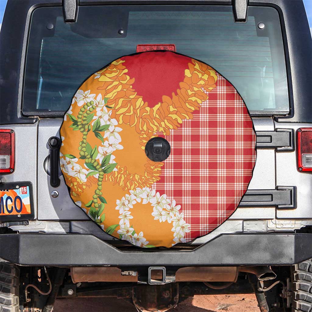 Prince Kuhio Aloha Hawaii Spare Tire Cover Plumeria Ilima Lei Palaka Motifs