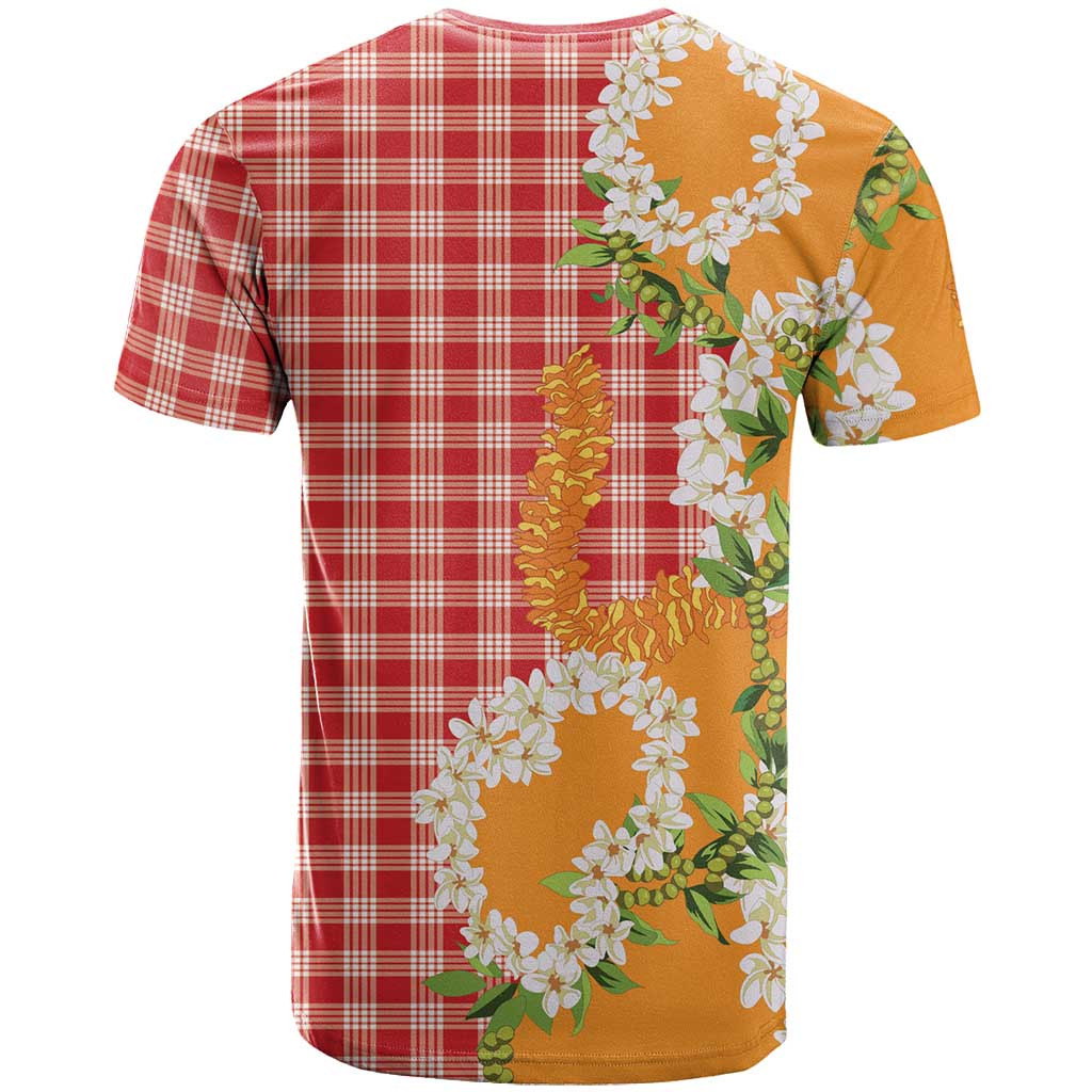 Prince Kuhio Aloha Hawaii T Shirt Plumeria Ilima Lei Palaka Motifs LT14 - Polynesian Pride