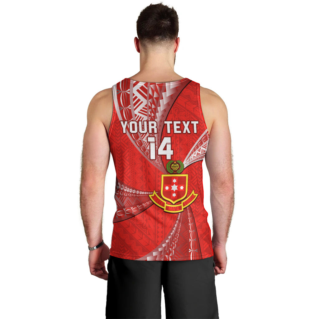 Personalised Tonga College Alete Men Tank Top Kolisi Tonga Ngatu Pattern LT14 - Polynesian Pride