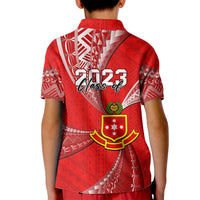 Personalised Tonga College Alete Kid Polo Shirt Class Of Year Kolisi Tonga Ngatu Pattern LT14 - Polynesian Pride