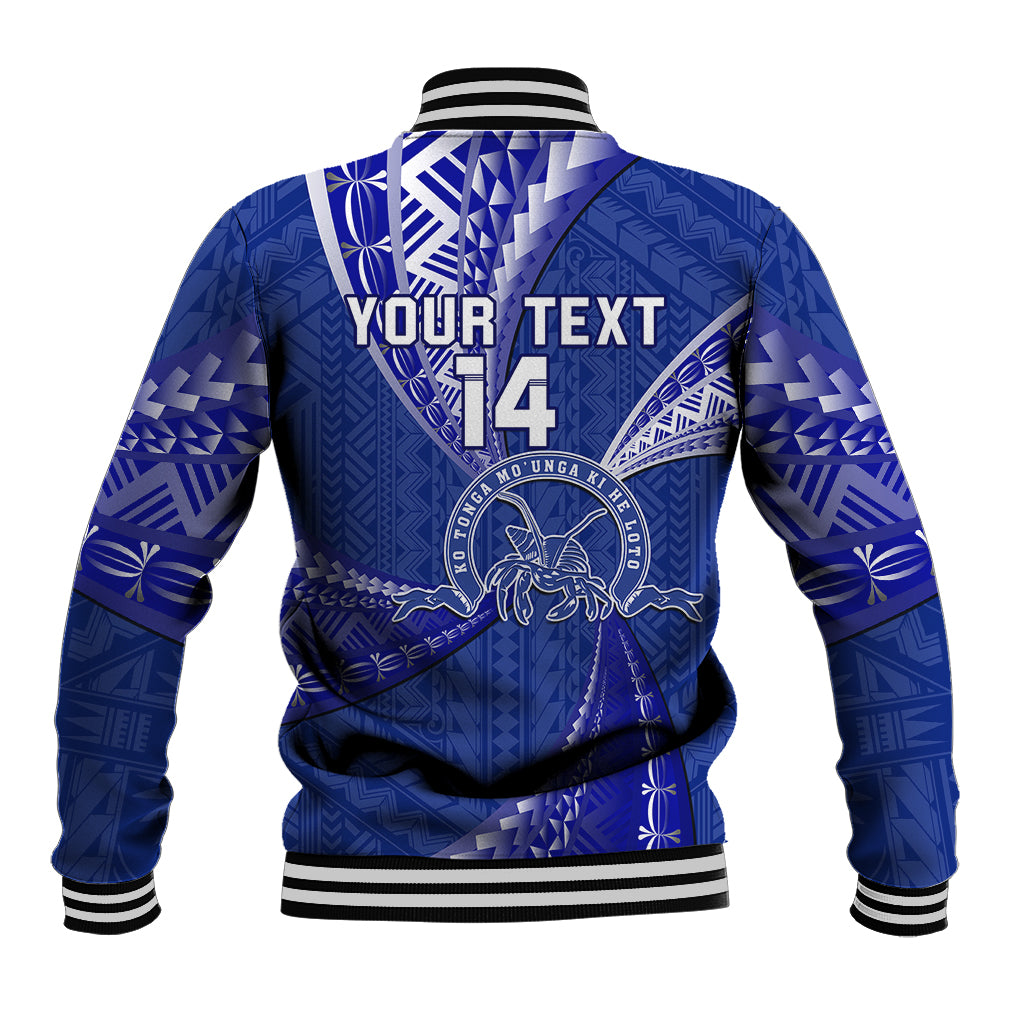 Personalised Tonga Tupou College Baseball Jacket Tongan Ngatu Pattern LT14 - Polynesian Pride