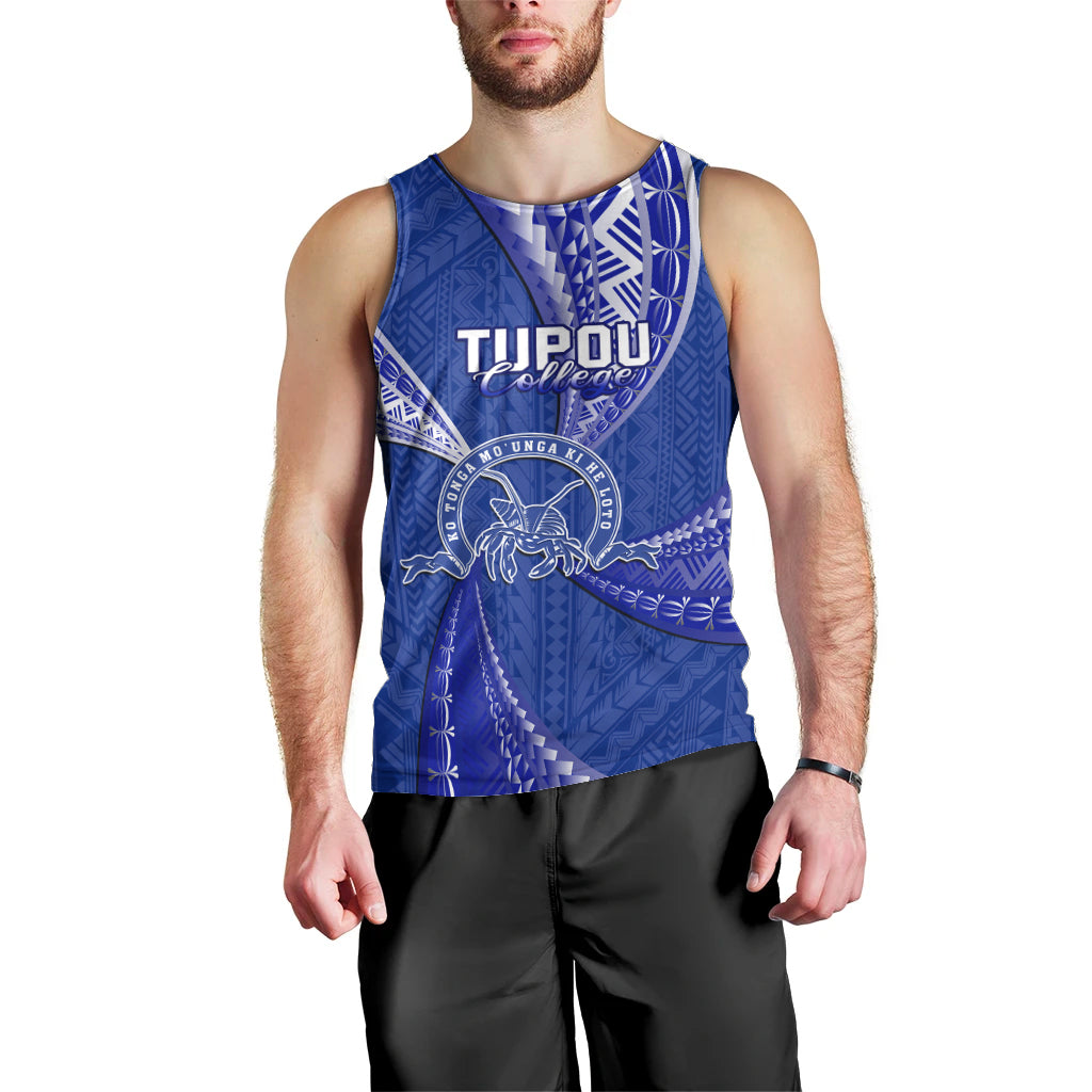 Personalised Tonga Tupou College Men Tank Top Class Of Year Tongan Ngatu Pattern LT14 - Polynesian Pride