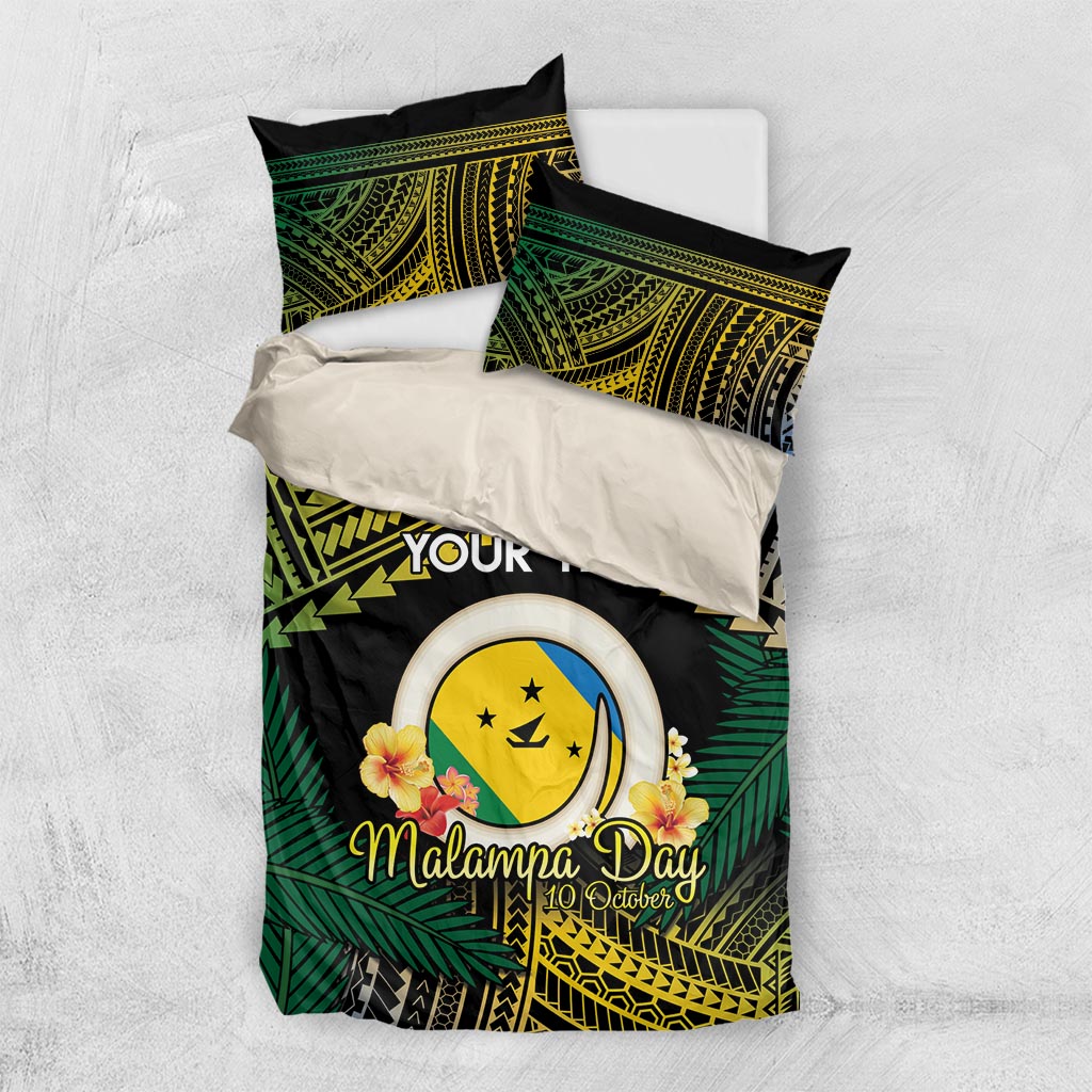 Personalised Malampa Day Bedding Set Vanuatu Provinces Polynesian Pattern LT14 US Twin 172cm x 218cm Black - Polynesian Pride