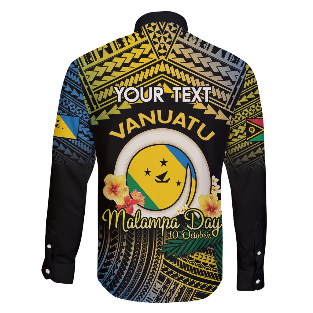 Personalised Malampa Day Family Matching Off Shoulder Short Dress and Hawaiian Shirt Vanuatu Provinces Polynesian Pattern