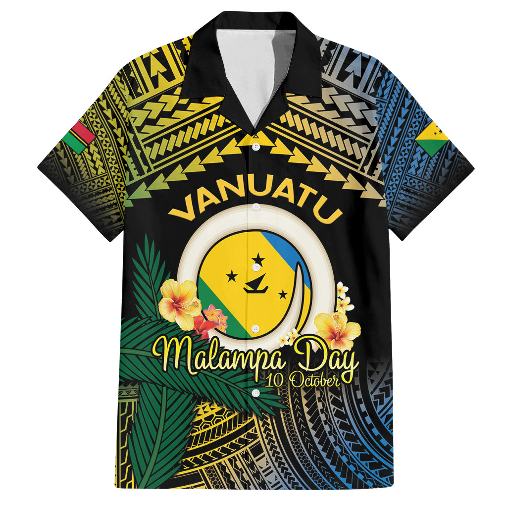 Personalised Malampa Day Family Matching Tank Maxi Dress and Hawaiian Shirt Vanuatu Provinces Polynesian Pattern